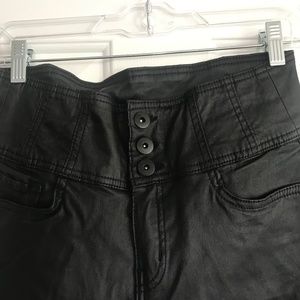 NWOT Waxed jeans faux leather? 28